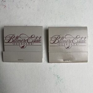 Lot of 2 Vintage Biltmore Estate Matchbooks Deer Park Winery Unstruck‎